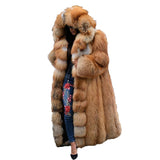 hulianfu Fashion Long Winter Hooded Faux Fur Coat Loose Thick Warm  Artificial Fur Jacket Women Full Sleeve Outerwear Coats