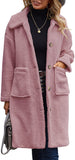 hulianfu Women's Fuzzy Fleece Lapel Open Front Long Cardigan Coat Faux Fur Warm Winter Outwear Jackets Jacket Women  Plus Size Fur Coat