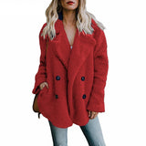 hulianfu Teddy Coat Women Faux Fur Coats Long Sleeve Fluffy Fur Jackets Winter Warm Female Jacket Oversized Women Casual Winter Coat