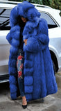 hulianfu Fashion Long Winter Hooded Faux Fur Coat Loose Thick Warm  Artificial Fur Jacket Women Full Sleeve Outerwear Coats