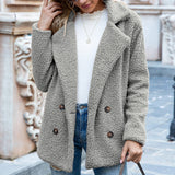hulianfu Teddy Coat Women Faux Fur Coats Long Sleeve Fluffy Fur Jackets Winter Warm Female Jacket Oversized Women Casual Winter Coat