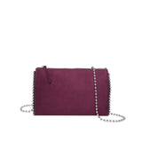 HULIANFU 2025 Bag women's new New style high-end bead chain messenger bag retro matte leather velvet small bag shoulder bag