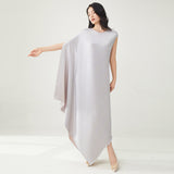 2025 Spring and summer fashion women's clothing Popular trade pleated dress new irregular fashion temperament elegant dress long dress Popular style