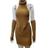 2025 HULIANFU popular new autumn and winter New fashion  sexy suit women's neck halter triangle top hip skirt
