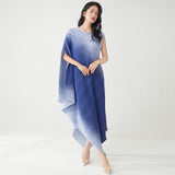 2025 Hot trade  dress summer women's high-end dress dress loose large size fashion gradual change irregular temperament long dress