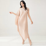 2025 Spring and summer fashion women's clothing Popular trade pleated dress new irregular fashion temperament elegant dress long dress Popular style