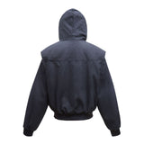 K21 n retro popular autumn and winter street tide metal buckle design men's thickened thermal seat mountain carving hooded cotton clothes