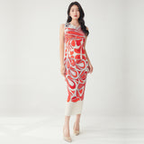 2025 One piece of women's clothing, a  dress, a new high-end printing sleeveless slim-fitting  dress in summer