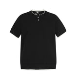 MFY220 n street niche deconstruction neutral high-end knitted sweater design men's micro-loose short-sleeved T-shirt