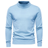 HULIANFU 2025 Autumn and winter New Popular trade thickened warm sweater men's, medium collar slim men's sweater men's multi-color knitted sweater