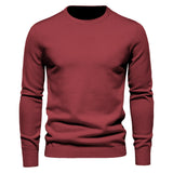 HULIANFU 2025 10-Color autumn and winter New Popular trade thickened sweater men's, crew neck slim-fitting men's sweater men's knitted sweater top