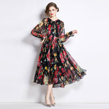 popular chiffon print dress