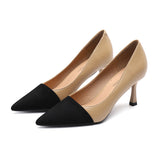 2025 775-39 high heels 2025 summer new Korean version color matching stiletto single shoes women's commuting light mouth pointed women's shoes
