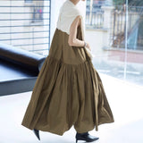 2025 retro vest skirt  spring slightly crepe paper swinging dress