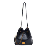 HULIANFU 2025 retro fashion bucket bag women's popular new high-end underarm bag trendy niche shoulder messenger bag