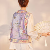 new Chinese style high-end light luxury Guochao fashion embroidery jacquard design sense loose vest M8033