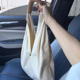 HULIANFU 2025 retro cotton and linen bag Harajuku literary and artistic shoulder canvas bag Mori large-capacity pleated shoulder handbag