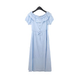2025 THE MIND100 Tencel one-word shoulder dress 2025 summer Korean version simple waist and thin dress 012AX