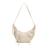 HULIANFU 2025 popular autumn and winter new women's bag horn locomotive bag niche lazy dumpling bag Spice girl commuter shoulder messenger bag