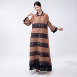 2025 pleated clothes plus size dress spring high-end clothing wholesale Popular trade middle east muslim robe women's dress