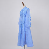 2055 new  holiday style sweet dress three-dimensional petal semi-turtleneck lantern sleeve large skirt dress