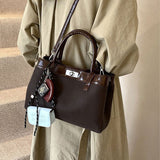 2025 Tote bag new matte bag women's retro versatile large-capacity shoulder bag fashion high-end commuter bag wholesale