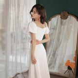 2025 Small white evening dress, femininity, socialite, high-end light luxury, niche engagement certificate, party dress can be worn at ordinary times