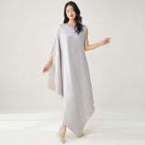 2025 Spring and summer fashion women's clothing Popular trade pleated dress new irregular fashion temperament elegant dress long dress Popular style