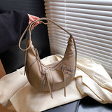 HULIANFU 2025 popular autumn and winter new women's bag horn locomotive bag niche lazy dumpling bag Spice girl commuter shoulder messenger bag