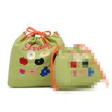 HULIANFU 2025 Spring New Picnic Friends Club Bucket Bag Women's Japanese Outdoor Leisure Embroidery Fruit Shoulder Crossbody Bag