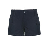 2025 TEMU Popular, 2025 and Popular trade New pocket casual solid color tooling denim shorts women