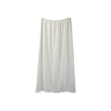 2025 THE MIND floral lace splicing skirt 2025 summer new product medium and long versatile A-shaped skirt T5026X