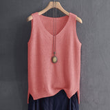 80-100 kg, fat mm loose belly cover large size ice silk suspender vest women's knitted bottoming shirt sleeveless top women's