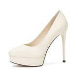 2025 136-3 Cross-border sexy waterproof table high heels for women who are not tired of feet temperament pointed thin heels super high heels 12CM