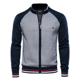 HULIANFU 2025 popular autumn and winter sweater men's new casual knitted sweater, men's jacket fashionable casual splicing men's sweater