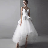 2025 small suspender light wedding dress new high-end Muse fan elegant sexy niche design luxury ruffle edge dress
