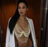 2025 F4909Y Hot Selling Pearl Chain Breast Chain цепочки для тела Body Chain