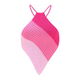 2025Popular, ,  Popular trade lace-up women's tube top, seaside beach neck Spice Girls New knitted suspenders