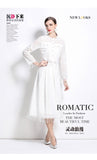 suit women's spring new age-reducing long-sleeved short top versatile umbrella skirt skirt fashionable two-piece set