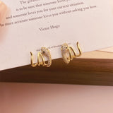 New popular trendy natal year spirit snake stud earrings female niche unique temperament zircon snake earrings silver needle ear jewelry