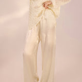 Summer  new fashion wide-leg trousers women's national style high-waisted gypsy acetic acid casual trousers N3022