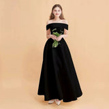 2025 Large size wedding dress fat MM100kg  new satin wedding dress travel photography light one-word shoulder go out dress thin woman