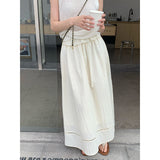 2025 THE MIND lace skirt 2025 summer Korean simple temperament elegant and versatile A-shaped skirt 017AX
