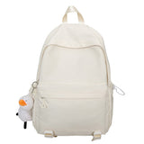 2025 Backpack Female Premium Sense Backpack Large Capacity Casual Japanese Backpack Solid Color School Season Junior and High School Student School Bag