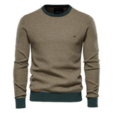 HULIANFU 2025 Knitted top men's Popular trade backing autumn and winter men's crew neck men's personalized men's jumper