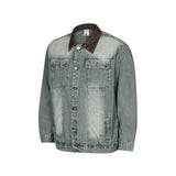 A605 n popular autumn and winter street men's retro washed and old multi-pocket lapel denim jacket