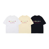 1243 n gender-neutral summer street tide fun cartoon simple design loose men's crew neck short-sleeved T-shirt