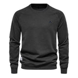 HULIANFU 2025 popular spring and autumn new leading sweater Popular trade men's loose casual solid color round neck pullover sweater trendy men