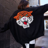 2025popular  winter sweater women, tiger head Y2K personalized street trend V-neck cardigan sweater women