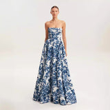HULIANFU popular New new spring and summer off-the-shoulder 2025 women's clothing three-dimensional tailoring fairy long temperament evening dress dress